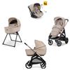 Inglesina - Trio Aptica 2025 Con Seggiolino Auto Darwin Recline, Pashmina Beige con Telaio Palladio Black