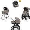 Inglesina - Trio Aptica XT Con Seggiolino Auto Darwin Isize, Tundra Beige con telaio Total Black 2025
