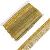 GORGECRAFT 10 m X 35mm di Frange Dorate con Nappe Paillettes Frange Metalliche Paillettes Dorate Nappe Nastri Bordi In Pizzo per Cucito Artigianato Abbigliamento Tende Tovaglie Decorazioni per La Casa