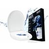 WENKO Sedile WC Mod Crevada DuroUnbreakable, resistente fino a 1500 kg, infrangibile, con sistema di chiusura automatica Easy-Close, con panno in microfibra, 39 x 45,5 cm, bianco