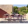 Nardi Set tavolo Tevere 210 Extensible con 8 Cassia Armachair