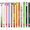 Legami Set di 12 penne gel cancellabili con inchiostro cancellabile termosensibile, gamma di colori diversi di inchiostro e disegni, punta da 0,7 mm, design di animali