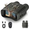HOTPEAK Binocolo Visione Notturna 4K 48MP con Zoom 10x e Visore Notturno, Batteria Ricaricabile 5000mAh per Osservazione fino a 400m, Ideale per Outdoor, Campeggio e Sicurezza