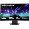 LG UltraGear 27GS60QC Monitor Gaming 27 Curvo QHD (2560x1440), 180Hz, 1ms, AMD FreeSync Premium, HDR 10, HDMI 2.0, DisplayPort 1.4, AUX, Flicker Safe, Nero