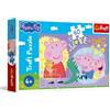 Trefl - Peppa Pig, Maialino felice - Puzzle da 60 pezzi - Puzzle colorato con personaggi delle fiabe, intrattenimento creativo, divertente per bambini dai 4 anni in su