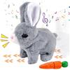 Pipihome Giocattoli di Coniglio per Bambini, Giocattolo Interattivo per Coniglio, Camminata Saltellante Ondeggia La Coda Di Peluche Interattivo Ed Educativo per Bambini Regalo