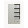 WOOOD Armadio con ante scorrevoli Mila - Grigio