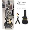 EKO LS300 BLACK CHITARRA ELETTRICA NERA tipo LES PAUL KIT CON BORSA e TRACOLLA