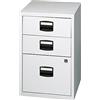 Bisley Home Pfa - Mobiletto con 2 cassetti universali, 1 cassetto, in Metallo, 645 Grigio Chiaro, 40 x 41,3 x 67,2 cm