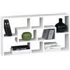 FMD 13Casa Liberty Libreria a Muro, Legno, Bianco, 85 x 16 x 47.5 cm