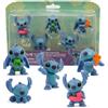 Giochi Preziosi Stitch - Pack 5 personaggi Stitch, Ogni personaggio è alto circa 6 cm, Pose dinamiche e con accessori, per bambini a partire dai 3 anni