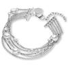 Purelei Sea Gleam - Bracciale fine con perle di conchiglia (4 mm e 7 mm) - Acciaio inossidabile (oro 14 carati/argento/oro rosa 18 K) - 16-19 cm elegante gioiello di perle da donna, Eine Grösse