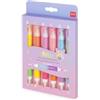 Legami - Set di 6 Evidenziatori Doppia Punta Pastello e Neon, Meow, 6 Pezzi, 12 Colori (1 confezione)