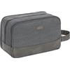 WANDF Beauty Case Uomo da Viaggio - Borsa da Toilette Impermeabile Organizer Capiente per Accessori da Barba e Igiene, con Manico Laterale (Grigio)