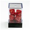 Raven Distribution Raven Queen Dice Set - Dadi Vampiri con Ankh Rosso Rubino/Oro (10)