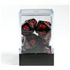 Raven Distribution Raven Queen Dice Set - Dadi Vampiri con Rosa Nero/Rosso (10)