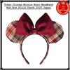 Disney Tokyo Disney Minnie Ears Cerchietto Rosso Fiocco Plaid Check 2025 Giappone