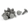 A ABSOPRO Fibbia di Chiusura per Porta Rivetto Trim Clip 6mm x 6.5mm Foro Plastica Grigia (Set di 15)