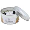 TENET - Candela Profumata Artigianale con Pietre Dure, 70g, Stoppino in Cotone, Durata 10-12 Ore, Prodotta in India (SANDALO - TORMALINA NERA - PULIZIA ENERGETICA)