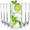 HOMQUEN Set di 6 Bicchieri Highball 400ml - Bicchieri in Plastica PET Trasparente, Ideali per Acqua, Birra, Caffè Freddo, Cocktail, Whisky, Soda e Tè, Regalo Pratico