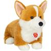 Hermann Teddy Teddy Hermann 91990 Corgi 30 cm, Edizione Speciale Cani Preferiti, Peluche con Contenuto Riciclato Ideale (Materiale di Imbottitura)