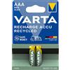 Varta Batteria Ricaricabile AAA Ministilo, 800 mAh, Confezione da 2 Pile, Pre-caricate, Pronte all'Uso
