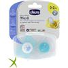 Chicco suzione Chicco Succhietto Micro Azzurro Silicone 0-2 Mesi 2 pezzi
