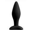 BONDAGERIE® Plug anale Rocket in silicone medico nero Soft Touch, sacchetto incluso, Taglia Kit 3 Plug S M L