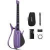 CYBER-G Enya CYBER-G Chitarra Smart Innovativa - Senza Corde Chitarra Travel Guitar portatile & Silent E-Guitar con tasti LED, Drum & Bass, centinaia di suoni, altoparlante integrato per apprendimento rapido
