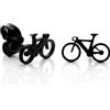 CODEONE Orecchini da bicicletta CODEONE | Acciaio inossidabile nero | Design sportivo artigianale | Orecchini da ciclismo | Confezione regalo