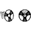 CODEONE Orecchini manubri, orecchini pesi, orecchini disco palestra, orecchini Crossfit, orecchini palestra, orecchini con disco manubri, uomo, donna, argento sterling 925, chiusura a pressione, Argento