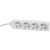 Debflex 716343 - Multipresa con 4 prese 16 A, 1,5 m, colore: Bianco