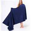 American Soft Linen Asciugamano da bagno oversize 102 x 203 cm, extra large, 600 g/m², 100% cotone turco, asciugamano Jumbo per adulti, telo da bagno blu navy