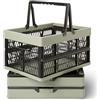 Amazon Basics Cestini per la Spesa/Portaoggetti Pieghevoli con Manici, 25L, Confezione da 3