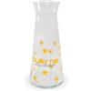 WD LifeStyle Caraffa in Vetro Decorata 1 Lt Decoro Enjoy the Little Thing Giallo