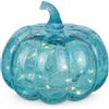 hvfun Luce a forma di zucca in vetro craquelé blu acqua con timer, decorazione autunnale per la casa-lampade per la decorazione festiva