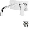 TEOREMA Miscelatore lavabo cromo con piletta Edge Teorema