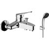TEOREMA Miscelatore vasca cromo con doccetta T-Gold Teorema