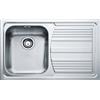 FRANKE Lavello incasso LLX 611 inox gocciolatoio destra Logica Line Franke