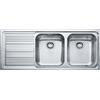 FRANKE Lavello incasso LLX 621 inox 2 vasche gocciolatoio sinistra Logica Line Franke