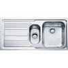 FRANKE Lavello incasso LLX 651 inox 2 vasche gocciolatoio sinistra Logica Line Franke