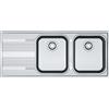 FRANKE Lavello incasso SRX 621 inox 2 vasche gocciolatoio sinistra Smart Franke