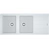 FRANKE Lavello reversibile BFG 621 fragranite bianco 2 vasche Boston Franke
