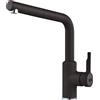 FRANKE Miscelatore girevole monocomando con doccetta nero Urban Franke