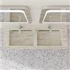 SAVINIDUE Lavabo sospeso HPL con doppia vasca Idea Savinidue