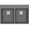 FRANKE Lavello incasso MRG 620-35-35 TL fragranite stone grey 2 vasche Maris Franke
