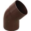 FIRST Curva tubo pluviale per gronde in PVC marrone First