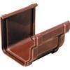 FIRST Giunto semplice Bi-System quadra canale gronda in PVC Best marrone First