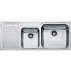 FRANKE Lavello incasso GAX 621 inox 2 vasche gocciolatoio sinistra Galassia Franke