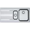FRANKE Lavello incasso SRX 651 inox 2 vasche gocciolatoio sinistra Smart Franke